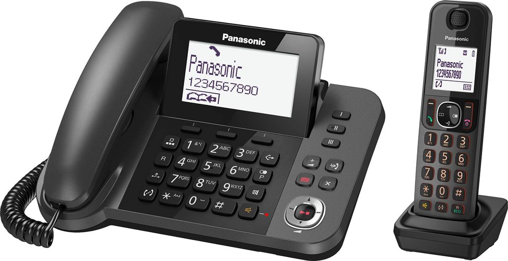 Panasonic KX-TGF320E Black Cordless DECT Phone with 2 Image du produit 