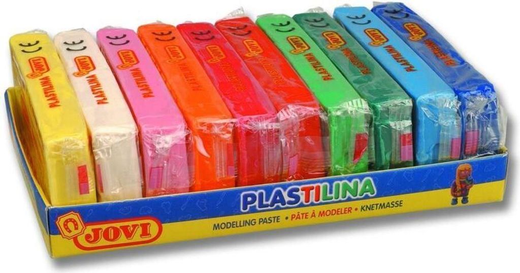 JOVI 70/10S JOVI Knete PLASTILINA farbsortiert, 10 Farben Immagine del prodotto 