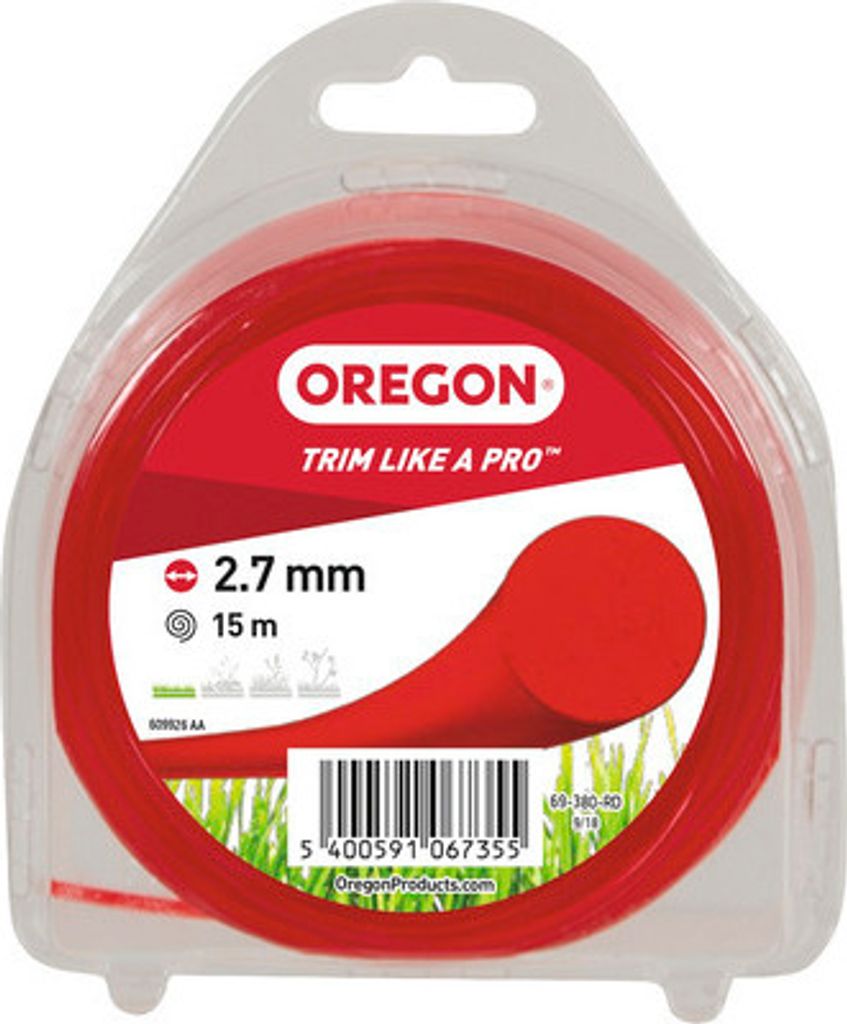 Trimmerfaden OREGON 69-380-RD 2,7 mm,15 m, rot