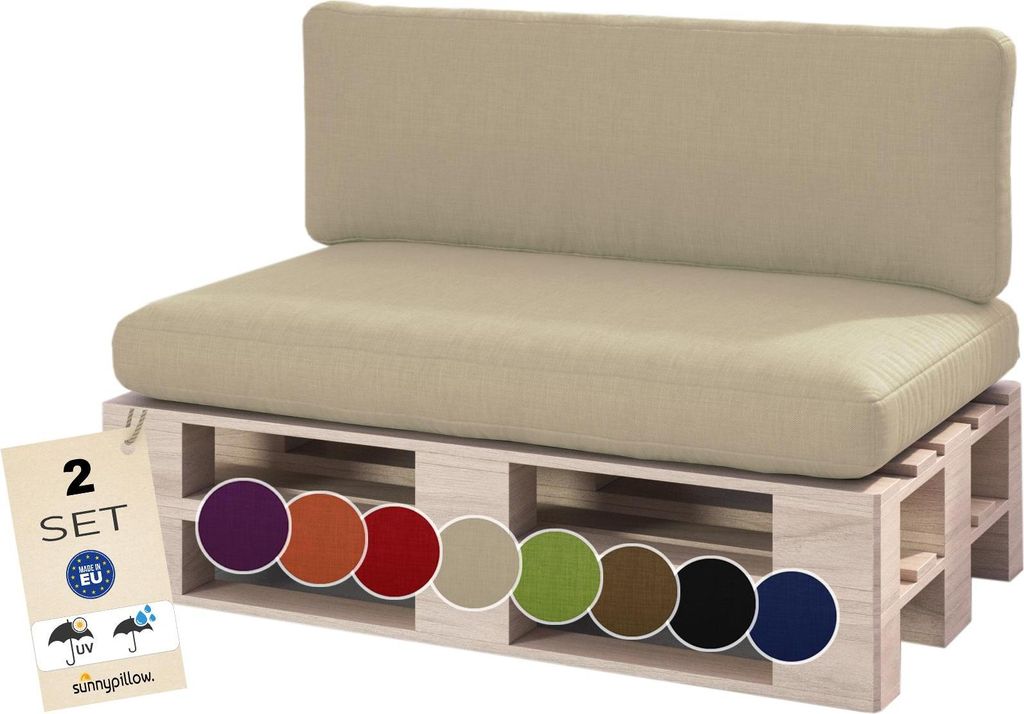 sunnypillow Palettenkissen Outdoor, wasserdicht, Produktbild 