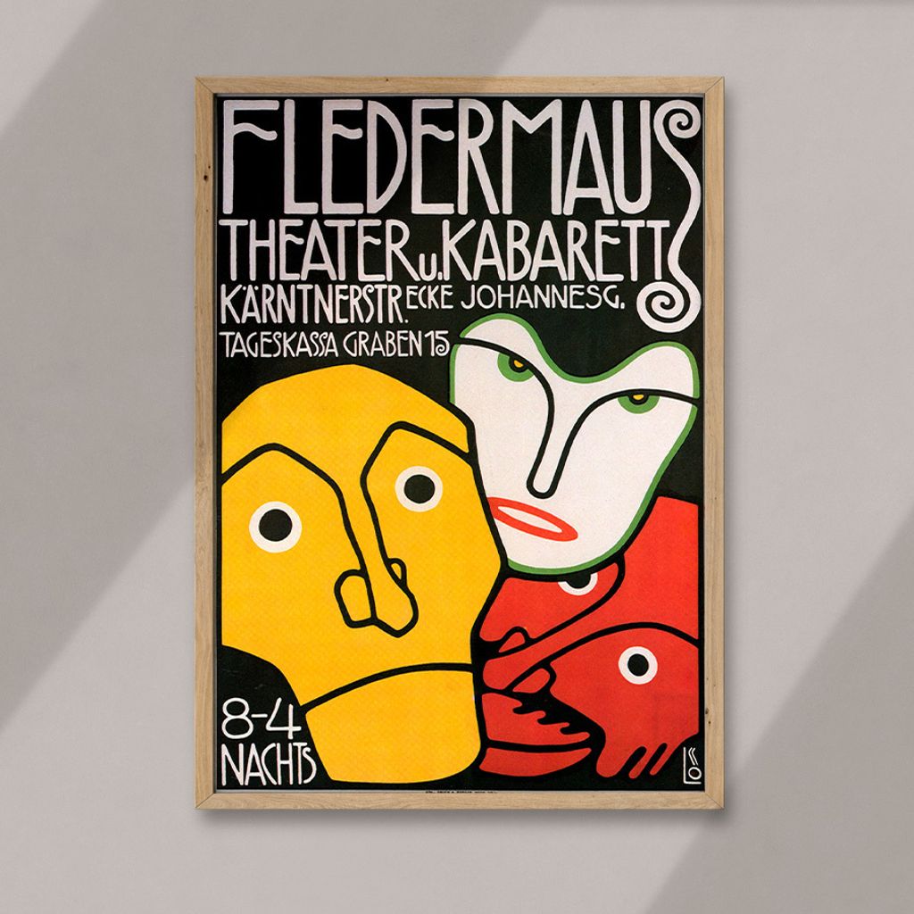 Klassisches Wandposter - Kunstmaskenkabarett - A1 (59,5 cm x 84 cm)