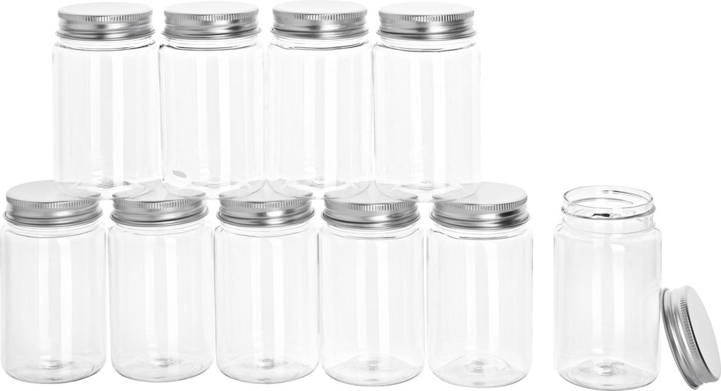 VBS Kunststoff-Glas mit Schraubdeckel, Ø 5 cm, 10 Stück Produktbild 