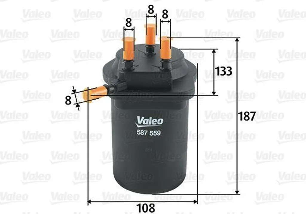Filtre à carburant pour Renault Scenic et Megane Valeo 587559 révision