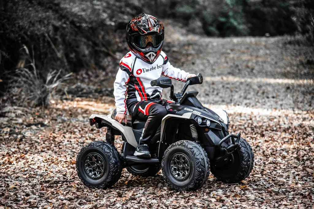 Quad Can-am Renegade pour Enfants Kaki - Batterie Lithium 12V et EVA