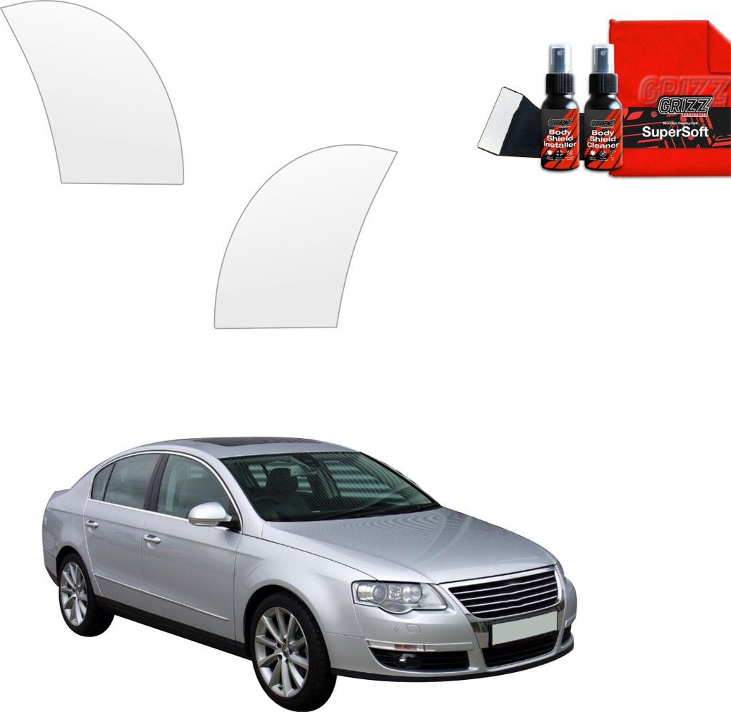 4in1 Schutzfolie für hinteren & vorderen Seitenschwelle - Volkswagen Passat B6 Sedan (2005-2010) Grizz Protector