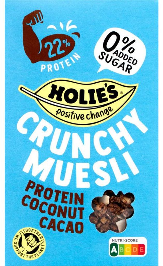 Holie's Crunchy Müsli Proteínové kokosové kakao 400 g – Obrázok produktu 