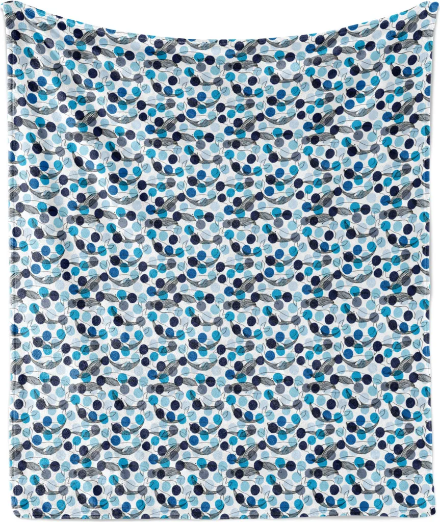 Plaid Arredo ABAKUHAUS Balene Ink 175x230 cm - Design Marino Elegante