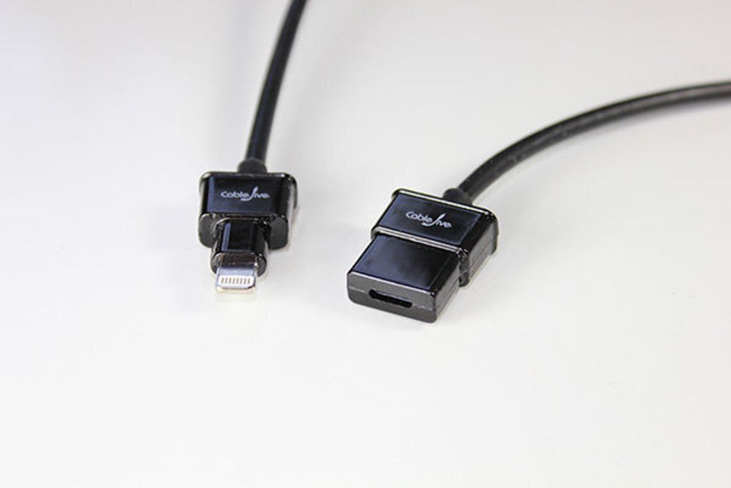 CableJive dockXtender L, 180 cm Verlängerungskabel für iPhone & iPad, Schwarz