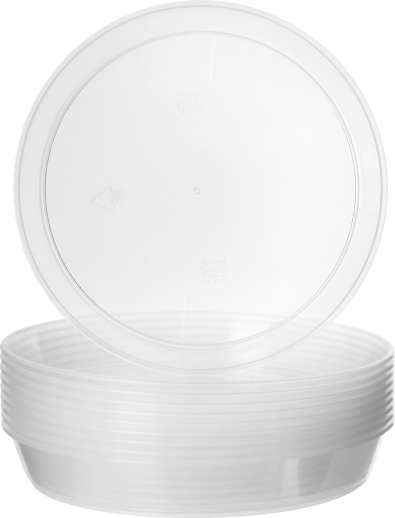 Garronda Blumentopf Untersetzer GD-0026 (10 Stück - Transparent, 22cm H=2,6cm)