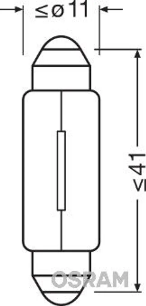 Osram 24V C5W Original Line Ampoule Soffite 5W SV8.5-8 Boîte de 10