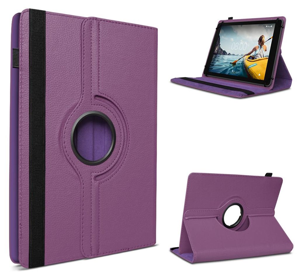 Tablet Hülle für DOOGEE T20 T20S Tasche Schutzhülle Schutz Case 360 Grad DrehbarFarbe 360 Uni:Lila