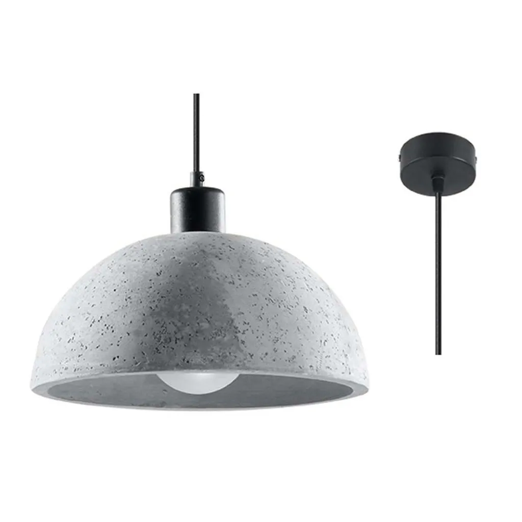Lampe suspendue industrielle en béton PABLITO 30cm pour intérieur chic