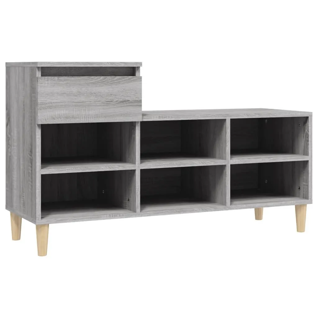 Scarpiera da Ingresso 102cm Grigio Sonoma - Organizzatore Scarpe Legno