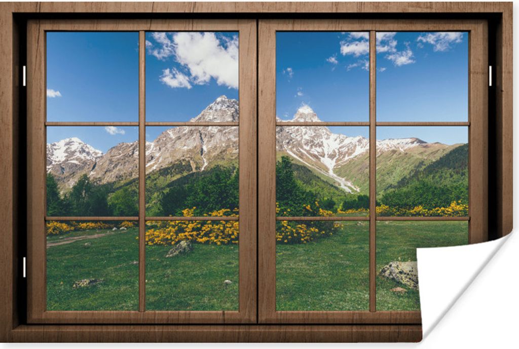 MuchoWow Poster Aussicht - Berg - Natur 90x60 cm - Schlafzimmer