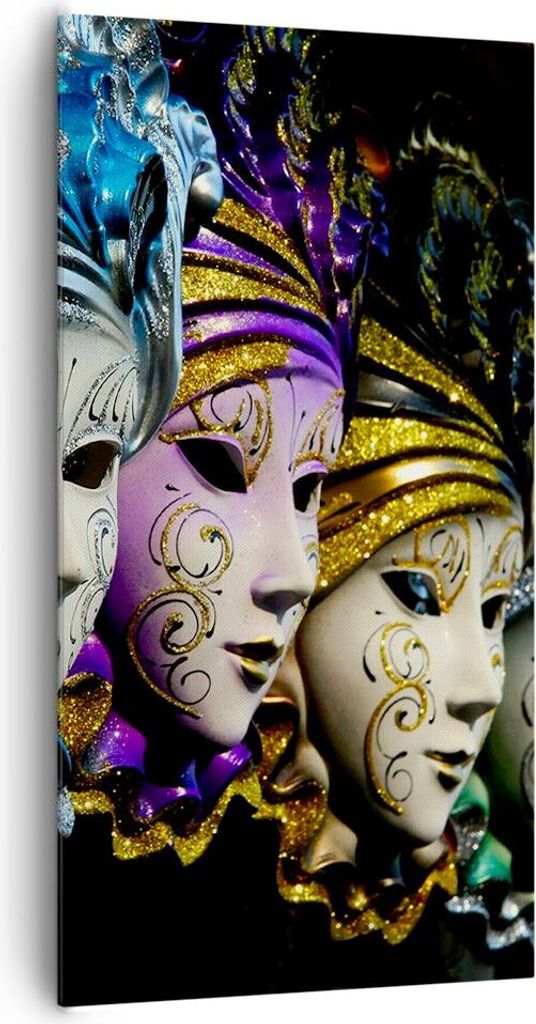 Bild auf Leinwand - Leinwandbild - Abstrakt Maske Feder Produktbild 