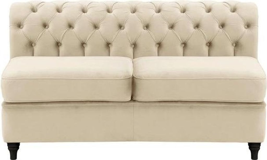 Chesterfield Modul - Innenelement, zweisitzig (2CP)-Velluto 2-black