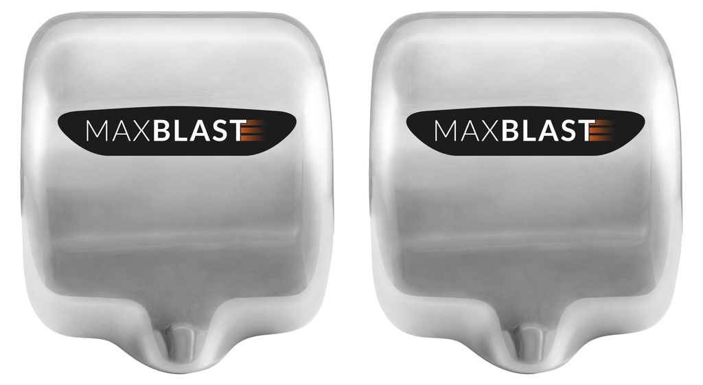 MAXBLAST 2-delige set automatische handdroger, roestvrij Productafbeelding 