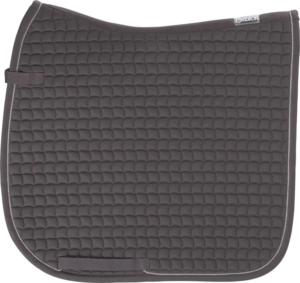 Tapis de selle dressage Eskadron Coton gris argenté - Chabraque luxe