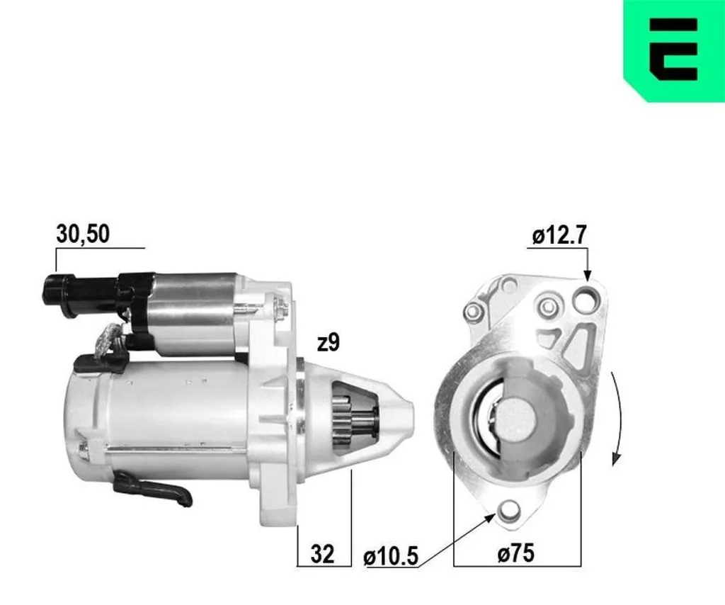 Démarreur haute performance 1.4kW pour Honda CR-V IV 12V ERA 221181A