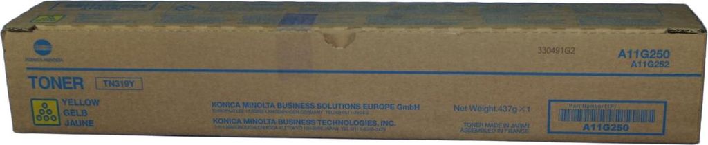 Konica Minolta TN-319Y Tonerkartusche A11G250 Gelb für Bizhub C360