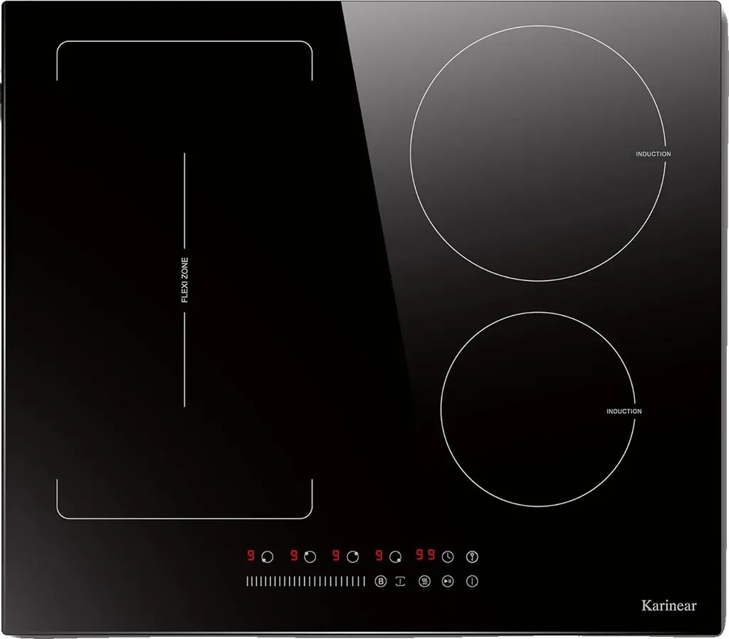 Table induction carinéaire 3500W 4 foyers avec zone flexible Modèle X5