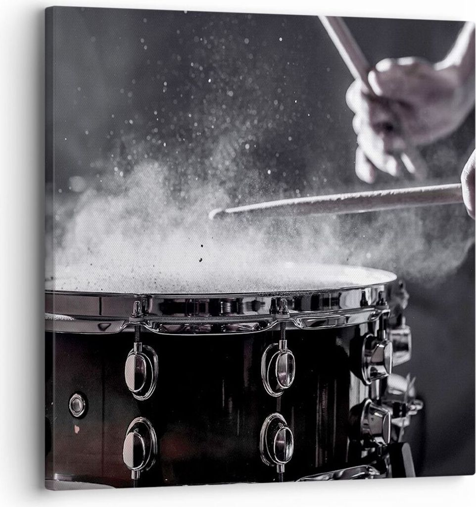 Bild auf Leinwand - Leinwandbild - Einteilig - Trommel Staub Trommel - 30x30cm - Wand Bild - Wanddeko - Wandbilder - Leinwanddruck - Bilder - Wandd...