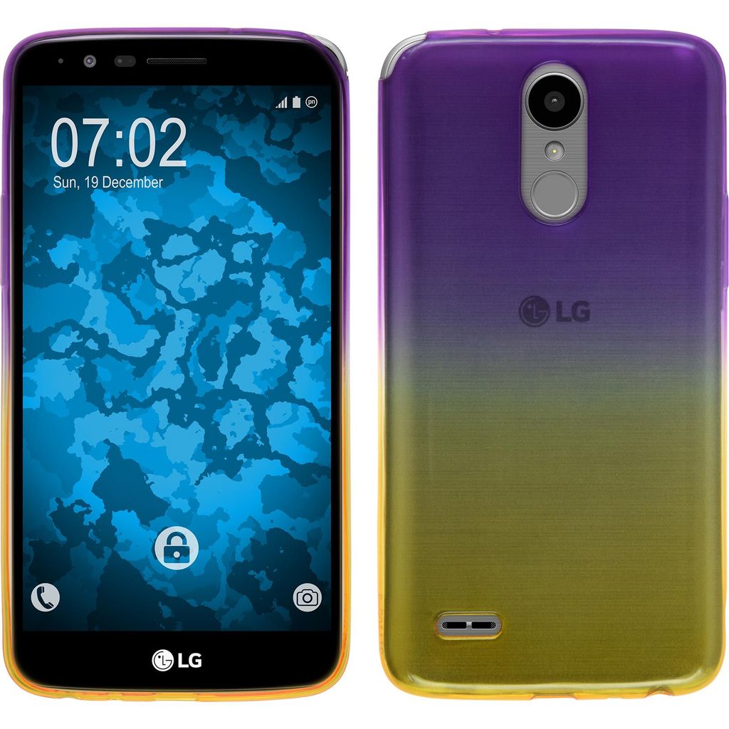 PhoneNatic Case kompatibel mit LG Stylus 3 - Design:05 Silikon Hülle Ombrè + 2 Schutzfolien