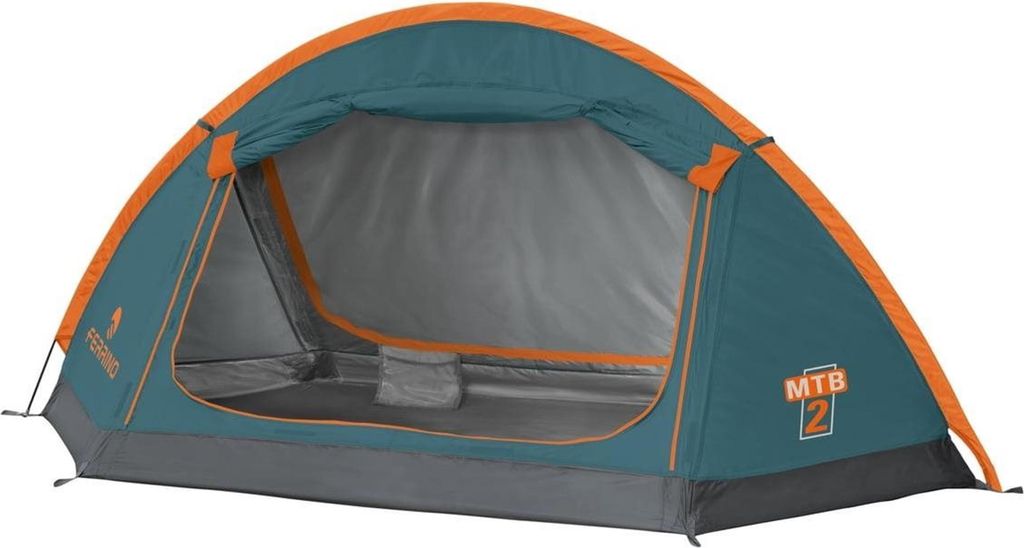 Ferrino Unisex-Youth MTB 2 Zelt 2 Eingänge mit Moskitonetz, blau, 2