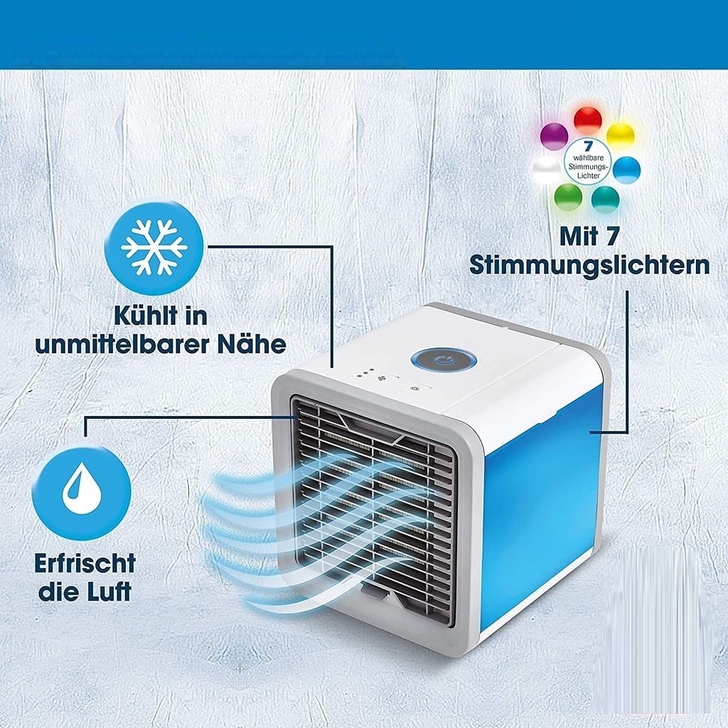 Verdunstungskühler Air mobiles Klimagerät  USB Anschluß  Netzstecker Ventilator 