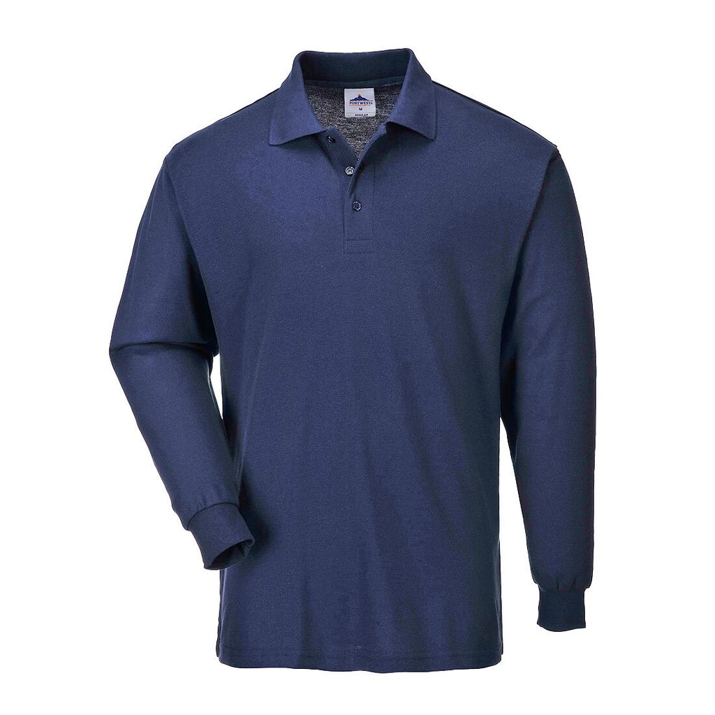 Portwest B212 Genoa Langarm Polo-Shirt Navy Gr. XXXL