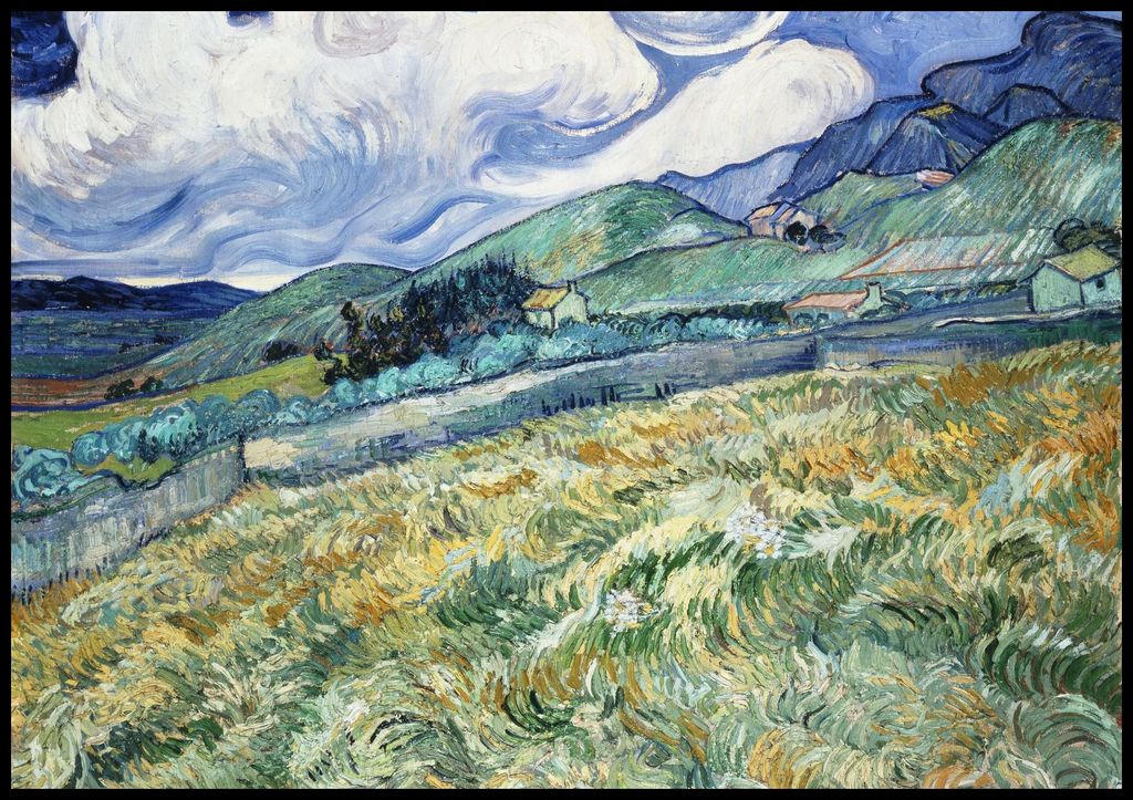 Plakat 100x70cm Saint-Rémy, Van Gogh Vintage für das Wohnzimmer