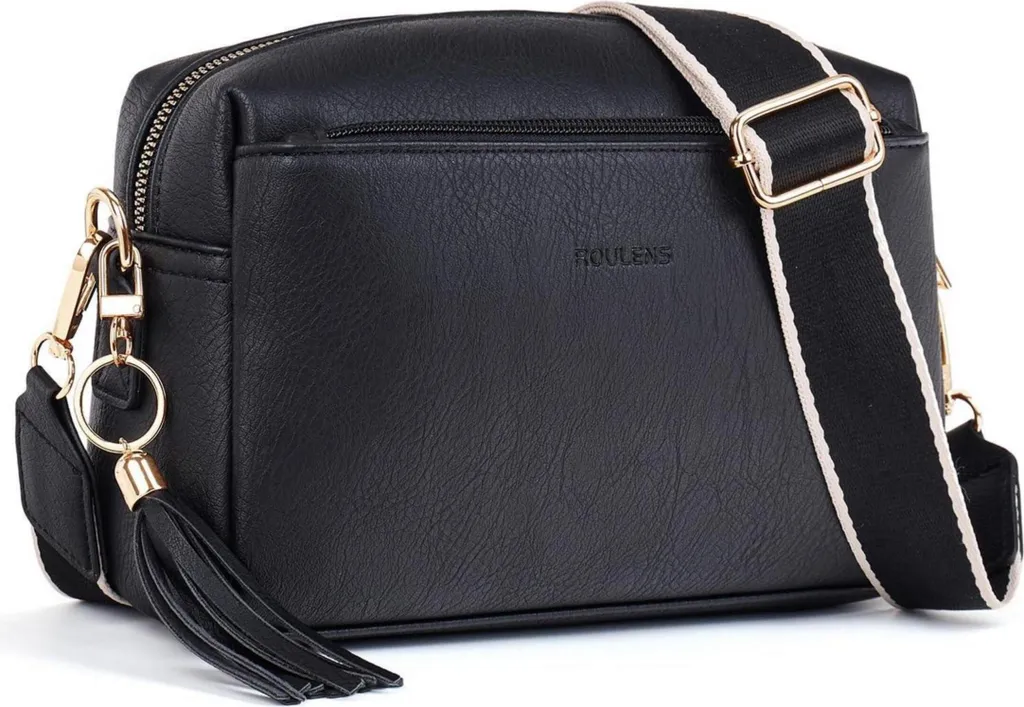 Borsa A Tracolla Donna In Pelle PU Con Tasca Portatelefono Frontale - Piccola E Leggera, Portafoglio Multi-tasca Regolabile, Beige