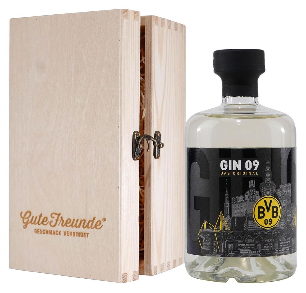 BVB Gin 09 -Das Original- mit Geschenk-Holzkiste