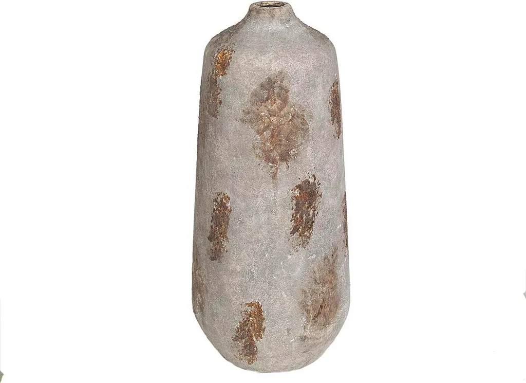 Vase décoratif en céramique marron 57 cm pour fleurs et tiges séchées