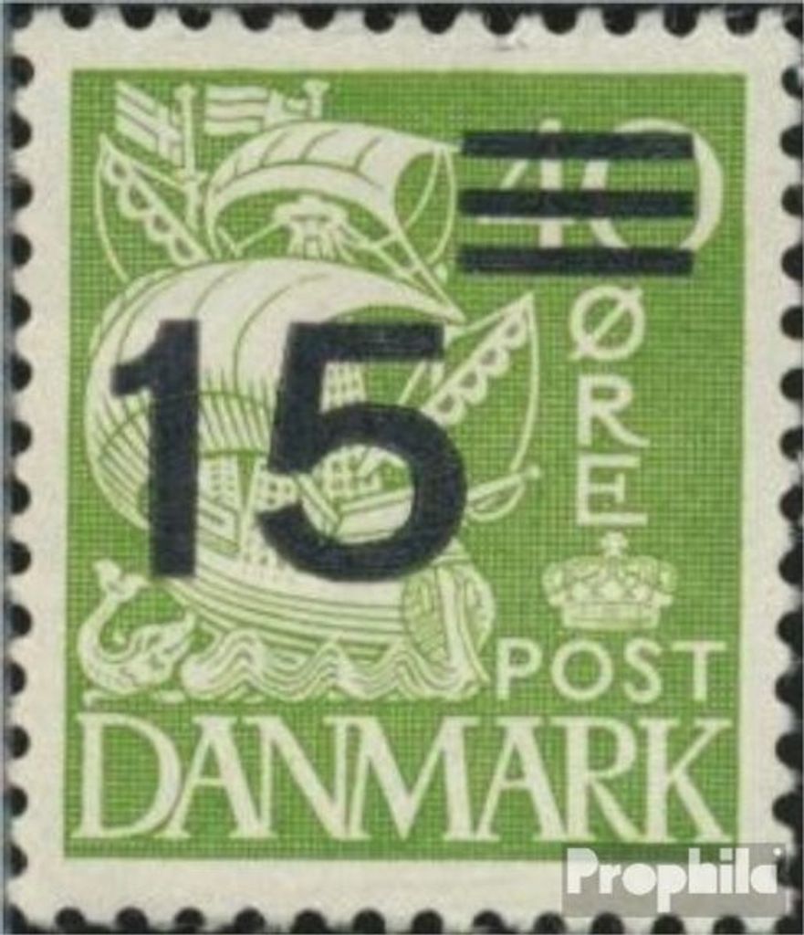 Briefmarken Dänemark 1940 Mi 255II, Type II postfrisch Aufdruckausgabe