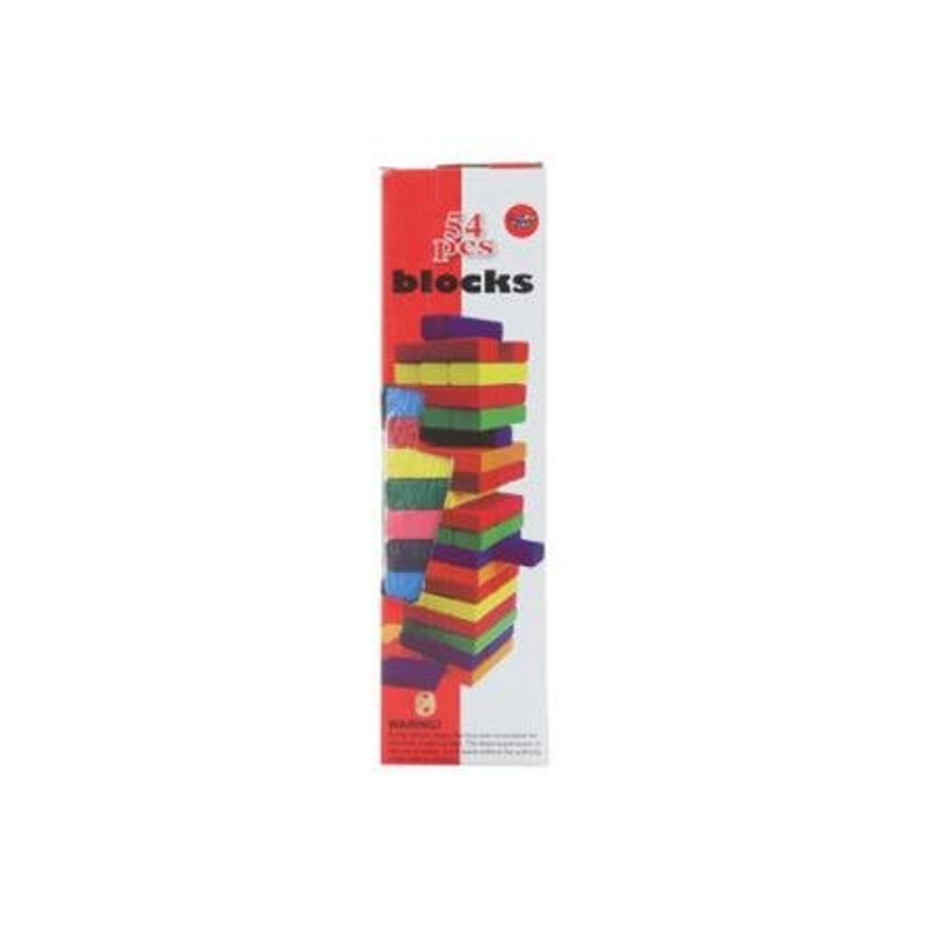 Stapelspiel Jenga-Turm, farbiges Holz, 54 Klötze, ca. 29x8x8 cm, ab 3 Jahren