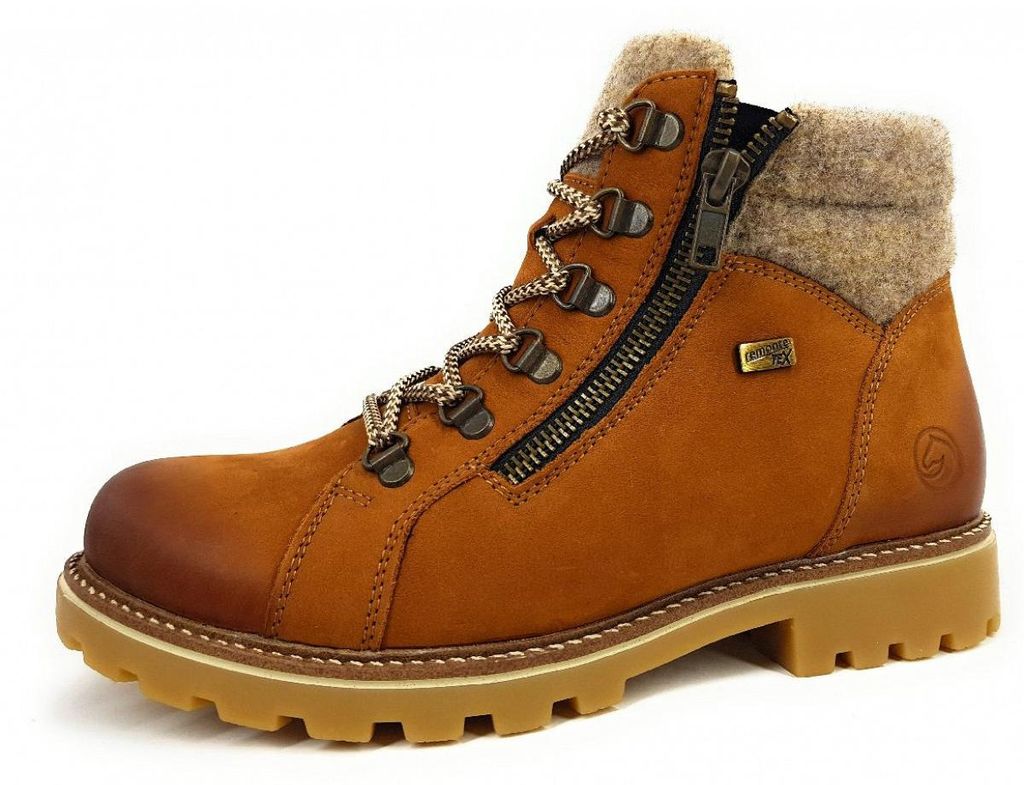 Remonte : Bottines en cuir marron pour femmes, fermeture Image du produit 