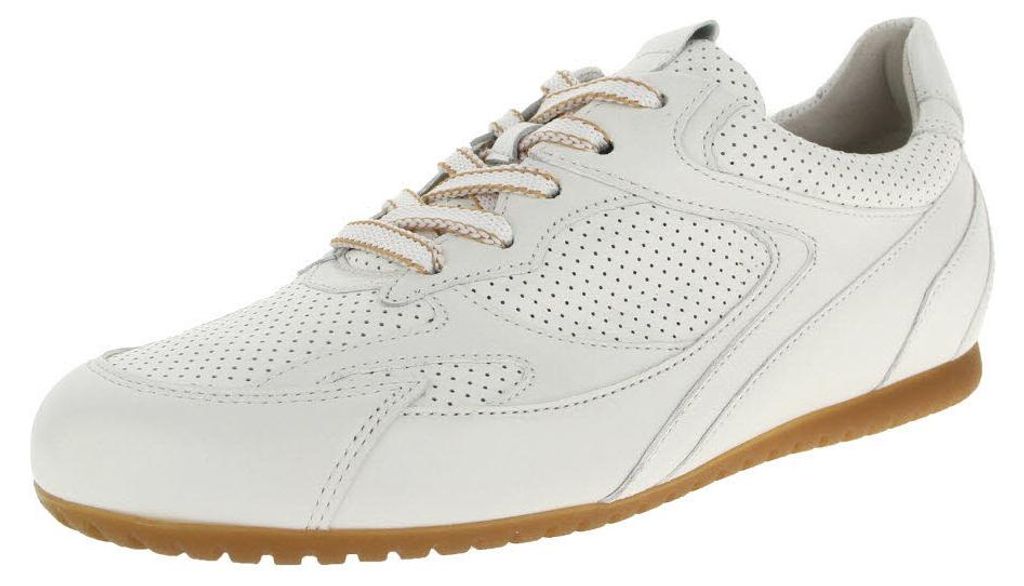 Gabor Damen Leder Sneaker weiß mit Schnürung, Absatzhöhe ca. 1,5 cm, Größe 44