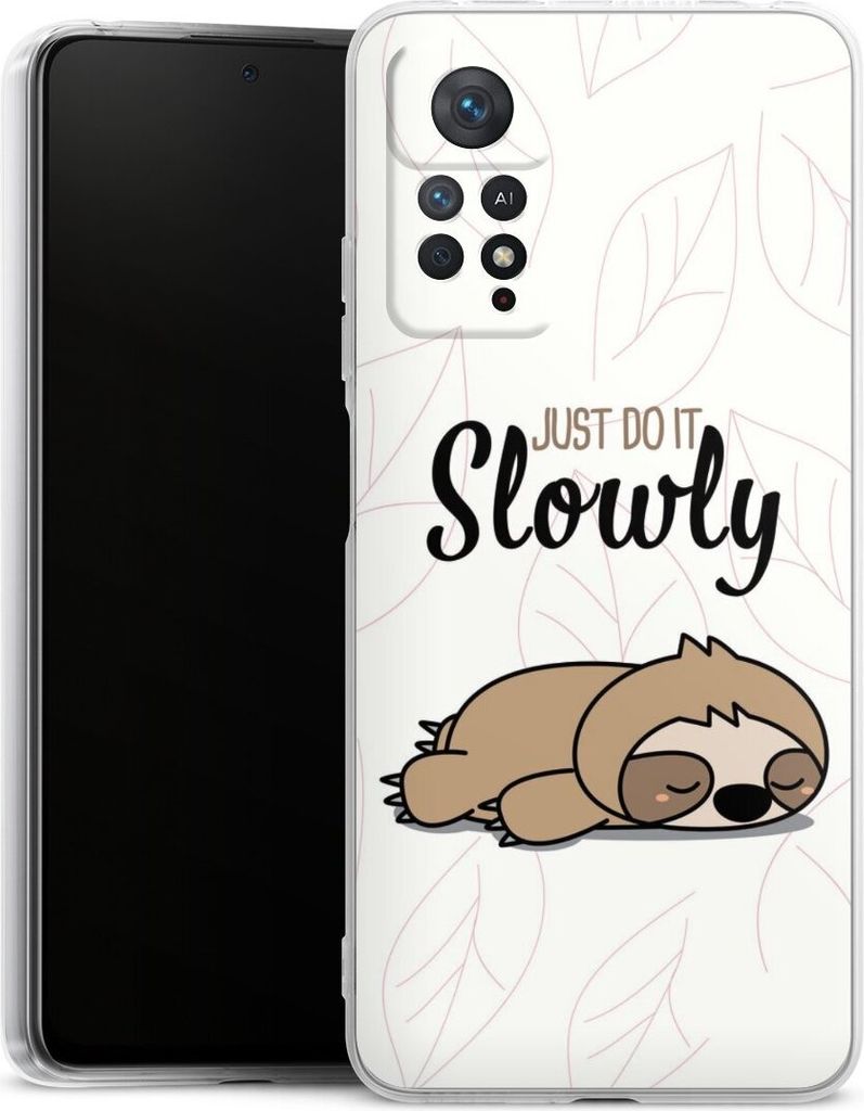 DeinDesign Handyhülle für Xiaomi Redmi Note 11 Pro 4G Silikon Hülle Case Smartphone Schutzhülle Faultier Tiere lazy sunday