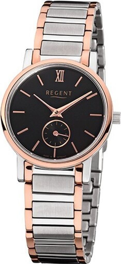 Regent Armbanduhr silber rosegold GM-1410 Damen Analog-Quarzuhr URGM1410