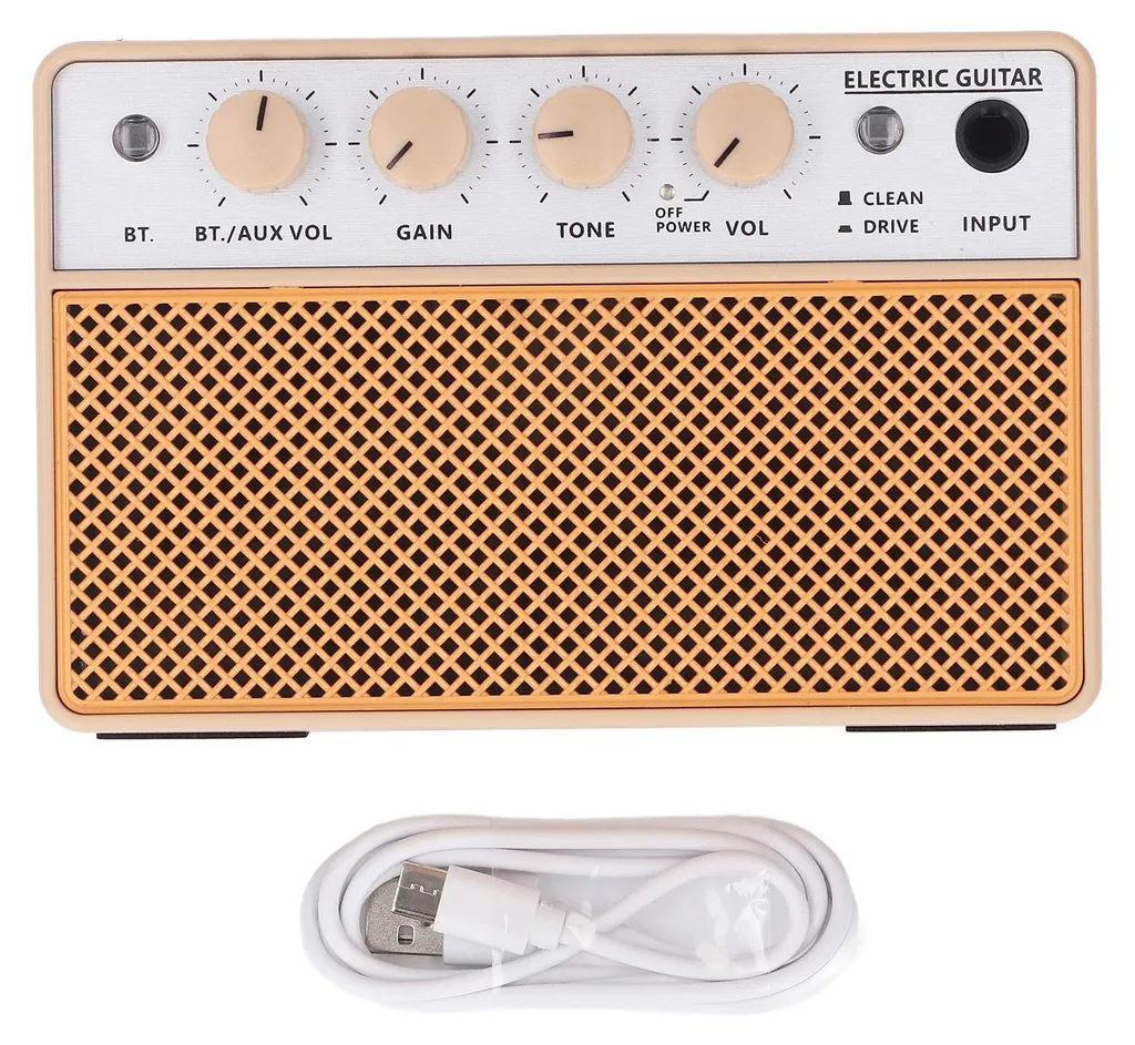 Ampli rechargeable 10W avec modes Clean et Drive pour guitare et basse