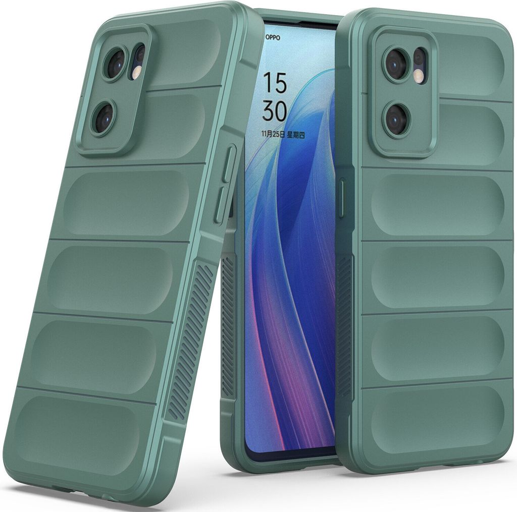 OPPO Reno7 5G Hülle, Weich TPU Silikon Stossfest Anti-rutsch Schutzhülle für OPPO Reno7 5G Grün