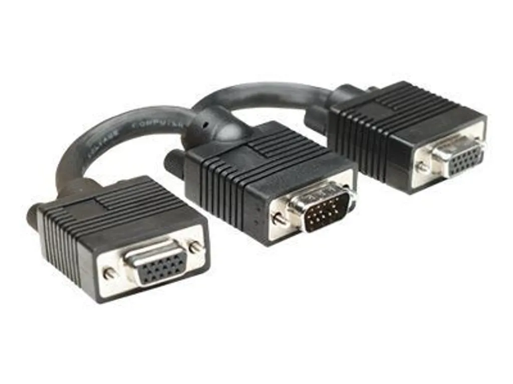 Cavo Y VGA Manhattan HD15 per Doppio Monitor - Nero 15cm