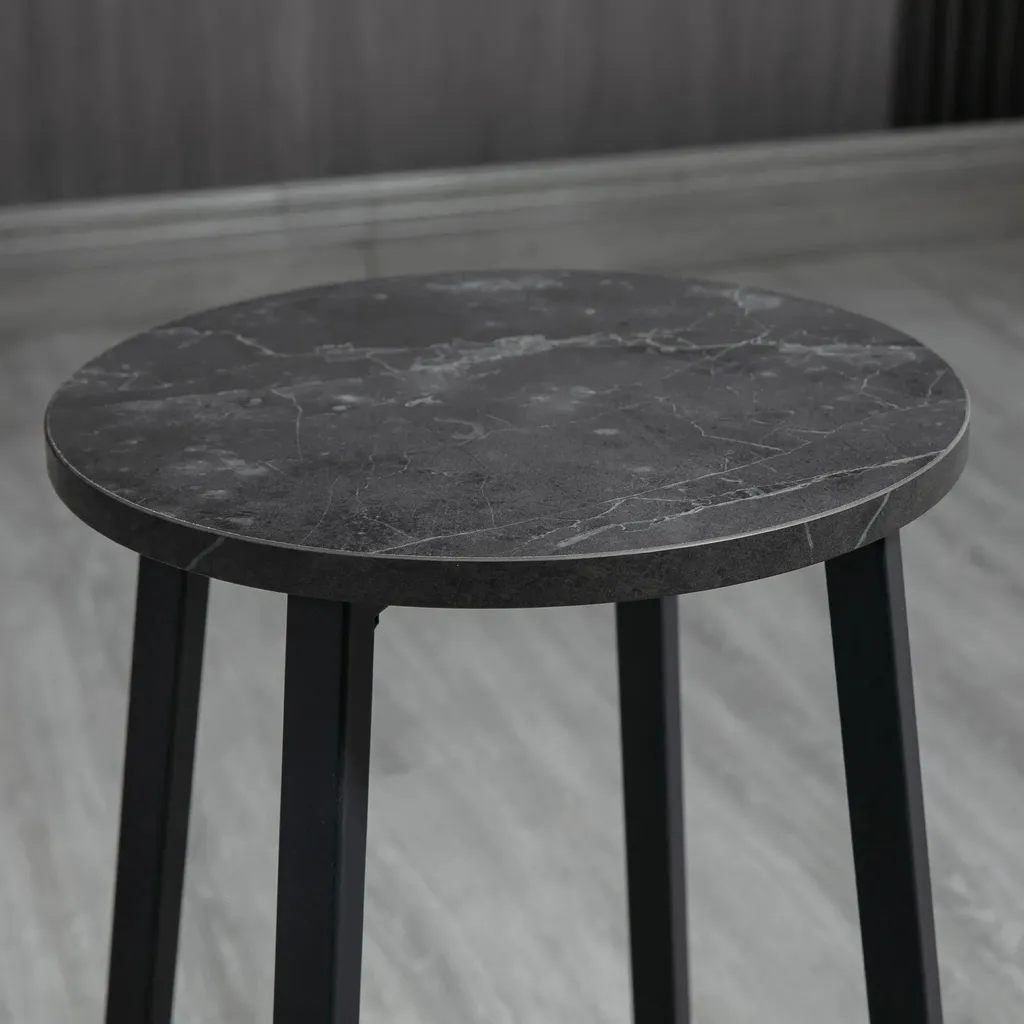Table de bar bois blanc moderne 100 cm - Structure haute rectangulaire - 10