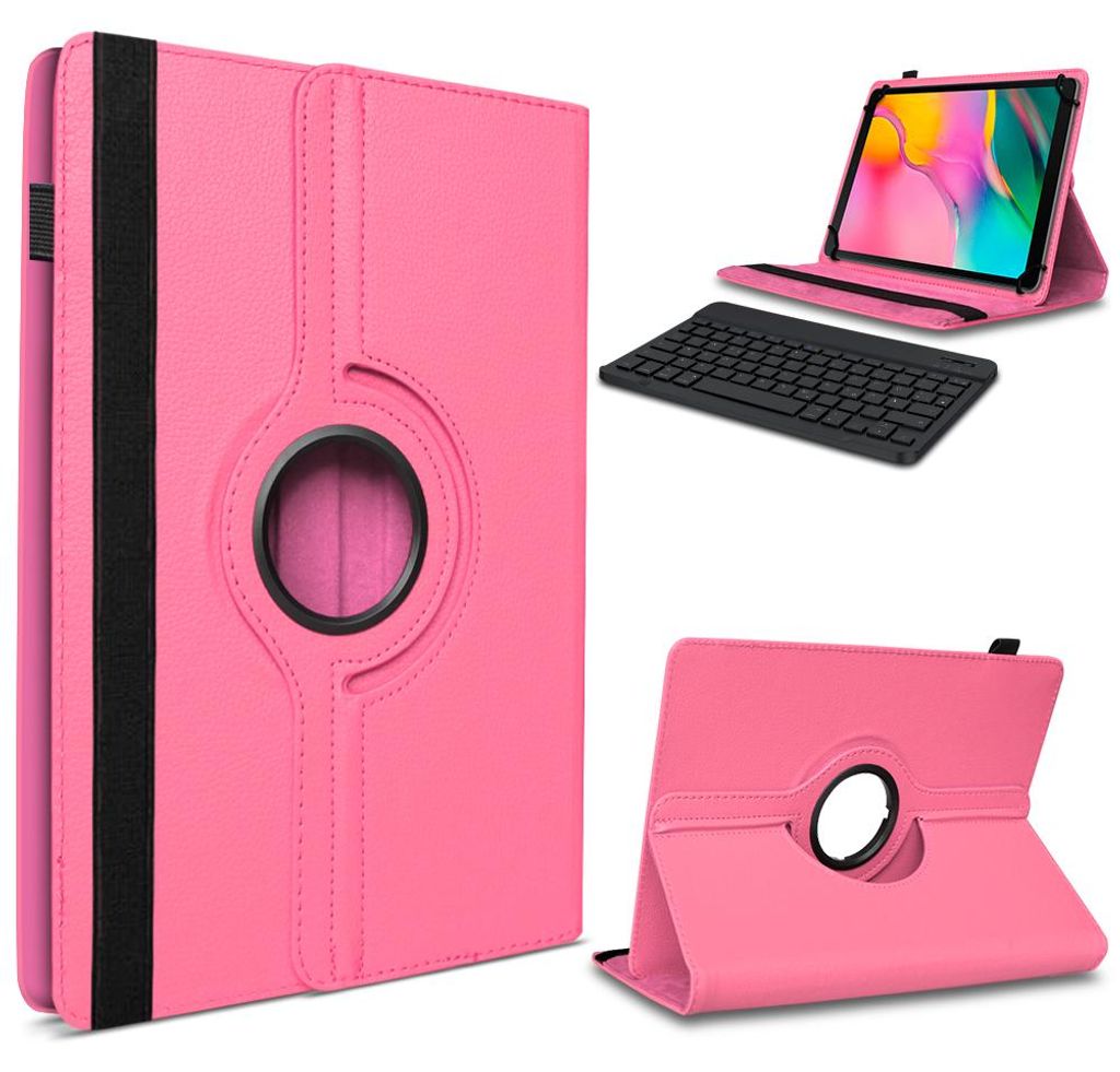 Hülle Tastatur Tasche für Samsung Galaxy Tab S11 S10 S9 FE Schutzhülle DrehbarFarbe 360 Uni:Pink