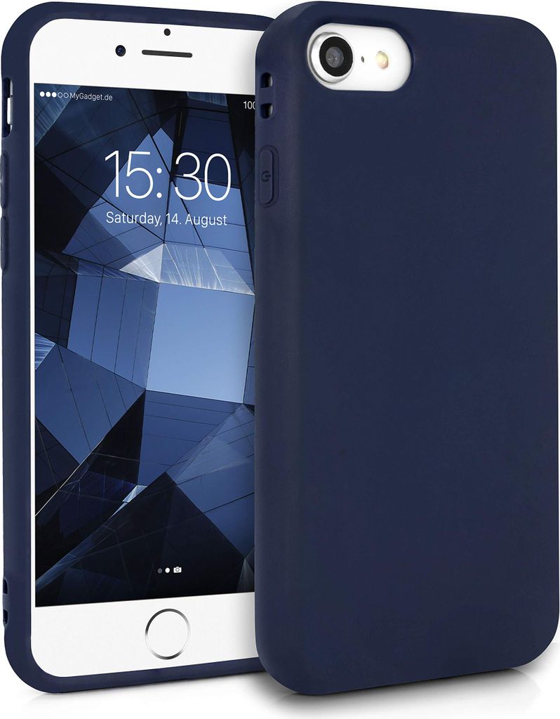 Hülle für Apple iPhone 7 | 8 | SE 2020 | 2022 - Handyhülle Cover aus Silikon in Dunkelblau