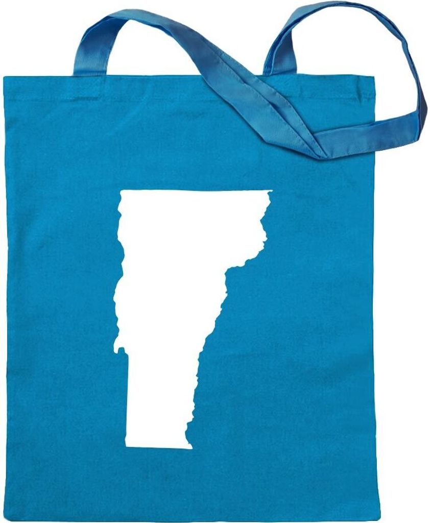 Kiwistar - Baumwolltasche - hellblau - USA - Bundesstaat - Vermont - Tragetasche Stoffbeutel Umhängetasche Langer Henkel