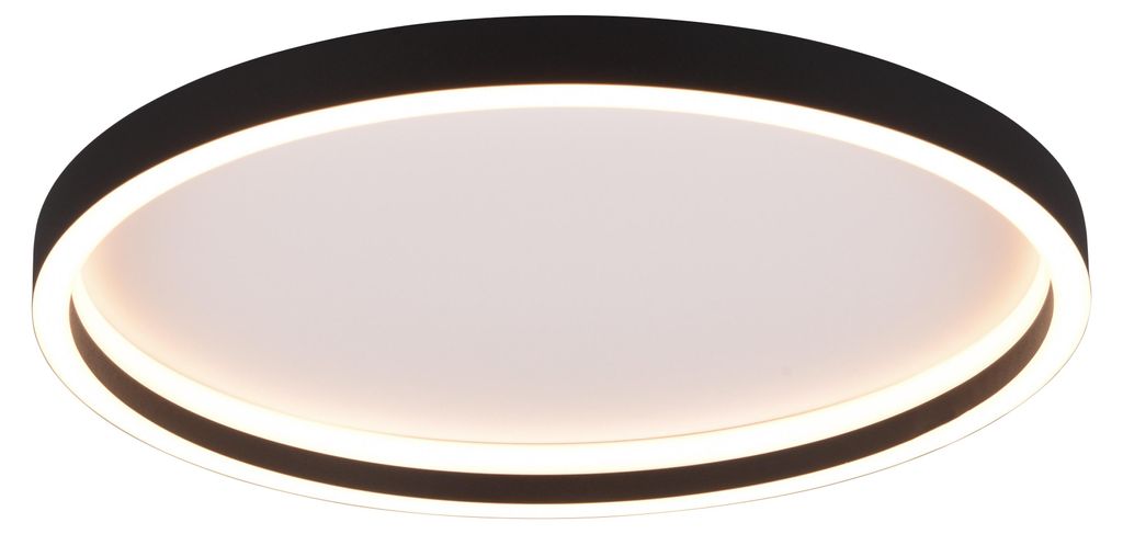LED stropné svietidlo - čierne matné - Ø 35 cm - kov Obrázok produktu 