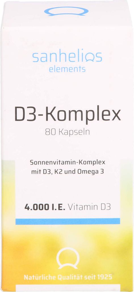 Sanhelios Vitamin D3 Sonnenvitamin-Komplex mit K2 80 St