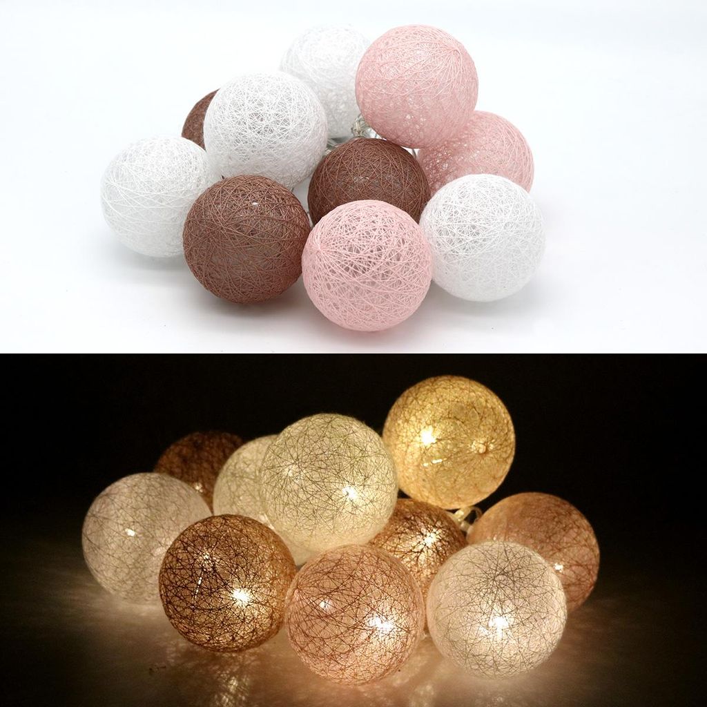 Tronje LED-Lichtkugeln, Braun-Rosa Produktbild 